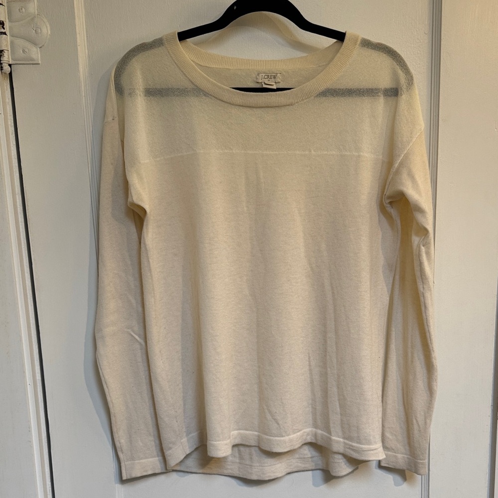 J. Crew Cream Long Sleeve Sweater - size medium